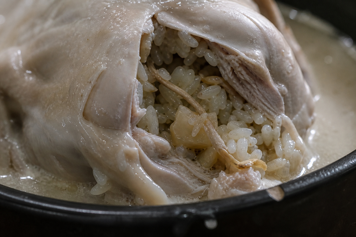 samgyetang Korean ginseng chicken soup recipe - 조리 과정