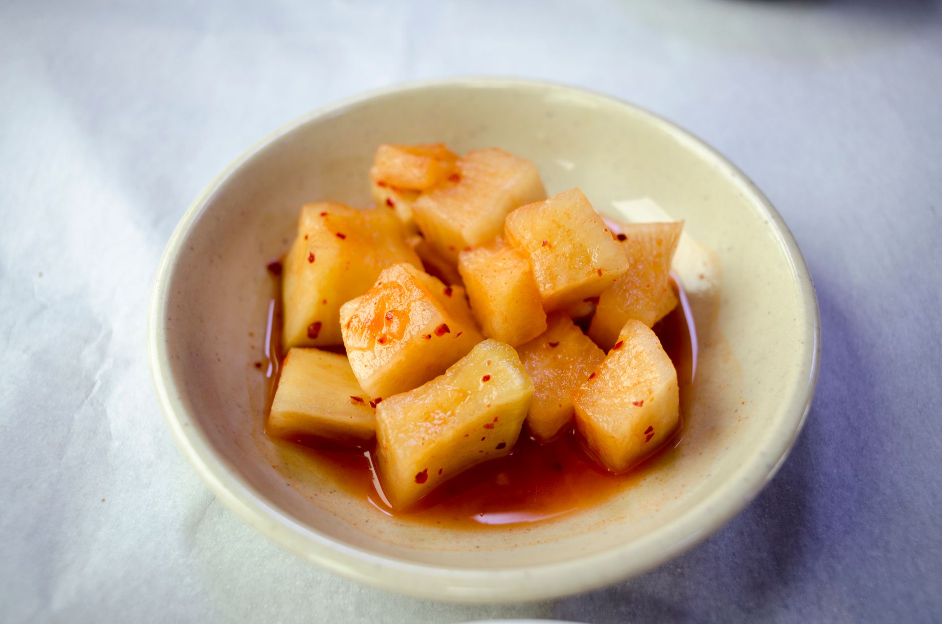 열무 비빔국수 열무 국수 비빔 여름 김치 황금레시피 - 완성 근접샷