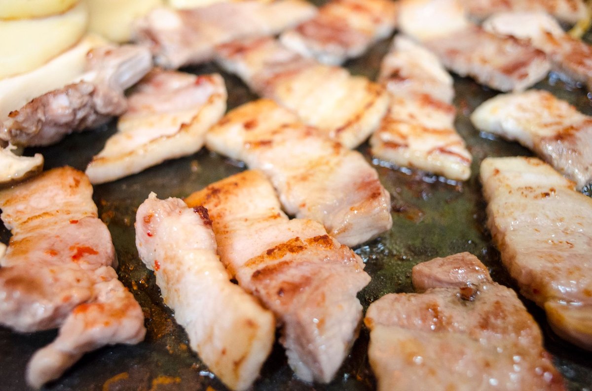 대패삼겹살 맛있게 굽는 법 안 질기게 쌈 볶음