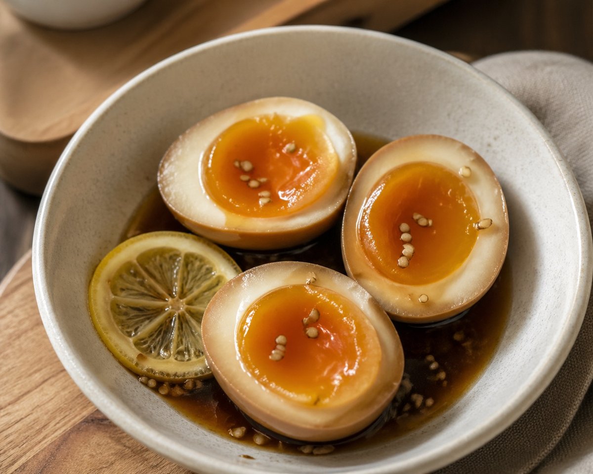반숙 계란장 완성 플레이팅