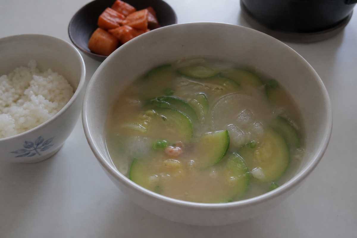 애호박국 달큰하게