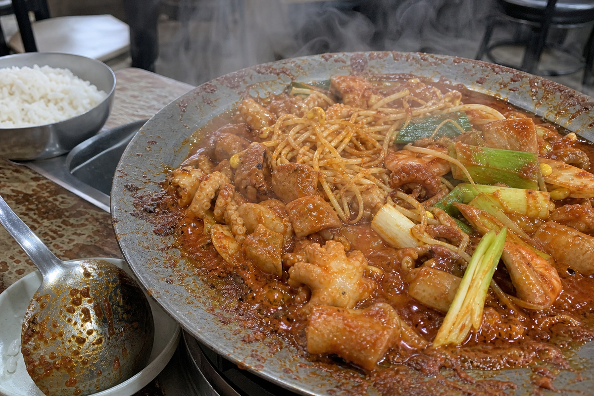낙곱새 만드는 법 낙지 곱창 새우 얼큰 전골